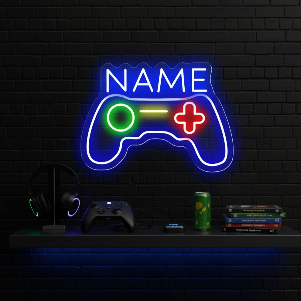 Smart Home Poster - Custom Game Controller Neon Sign Personalized