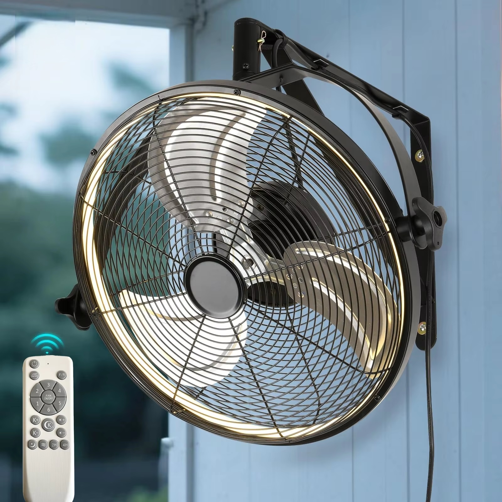Smart Home Ventilation - Net Cover Sealing Fan Led Lighting