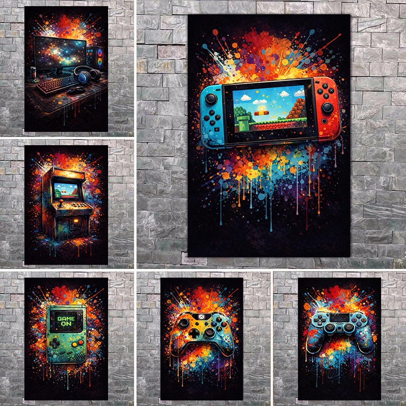 Smart Home Poster - Modern Gaming Room Wall Art Retro