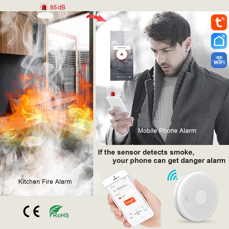 2 in 1 Version WiFi Tuya Smart – обзор и цена Smart Smoke Detector
