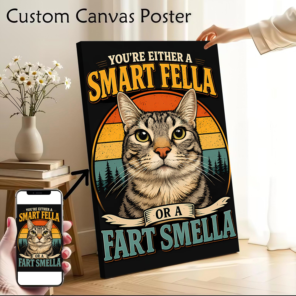 Funny Cat 'Smart Fella or Fart – обзор и цена Smart Home Poster