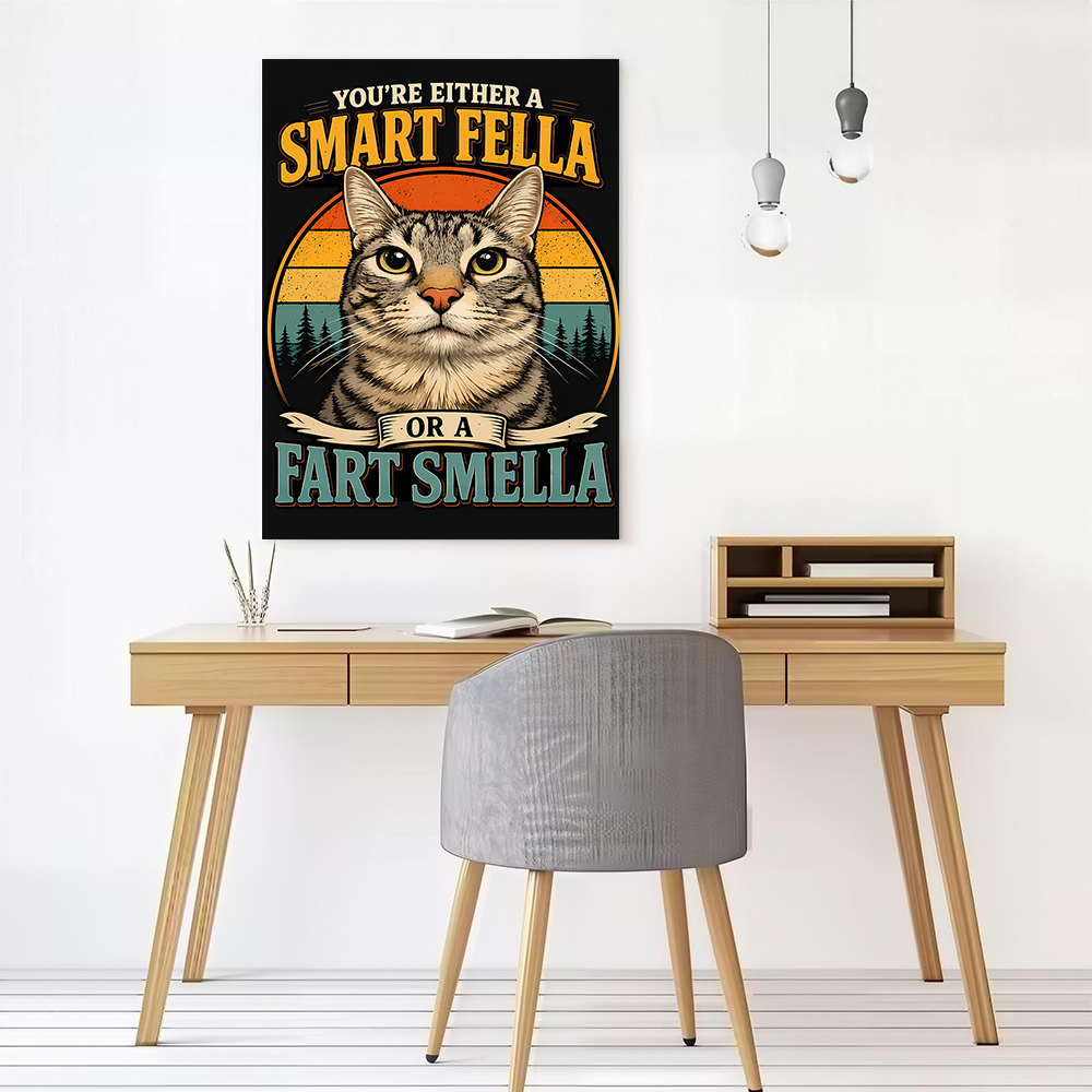 Funny Cat 'Smart Fella or Fart – обзор и цена Smart Home Poster