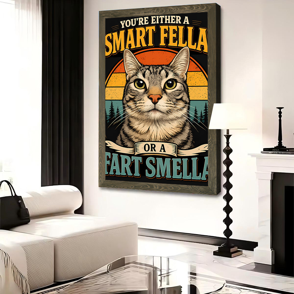 Funny Cat 'Smart Fella or Fart – обзор и цена Smart Home Poster