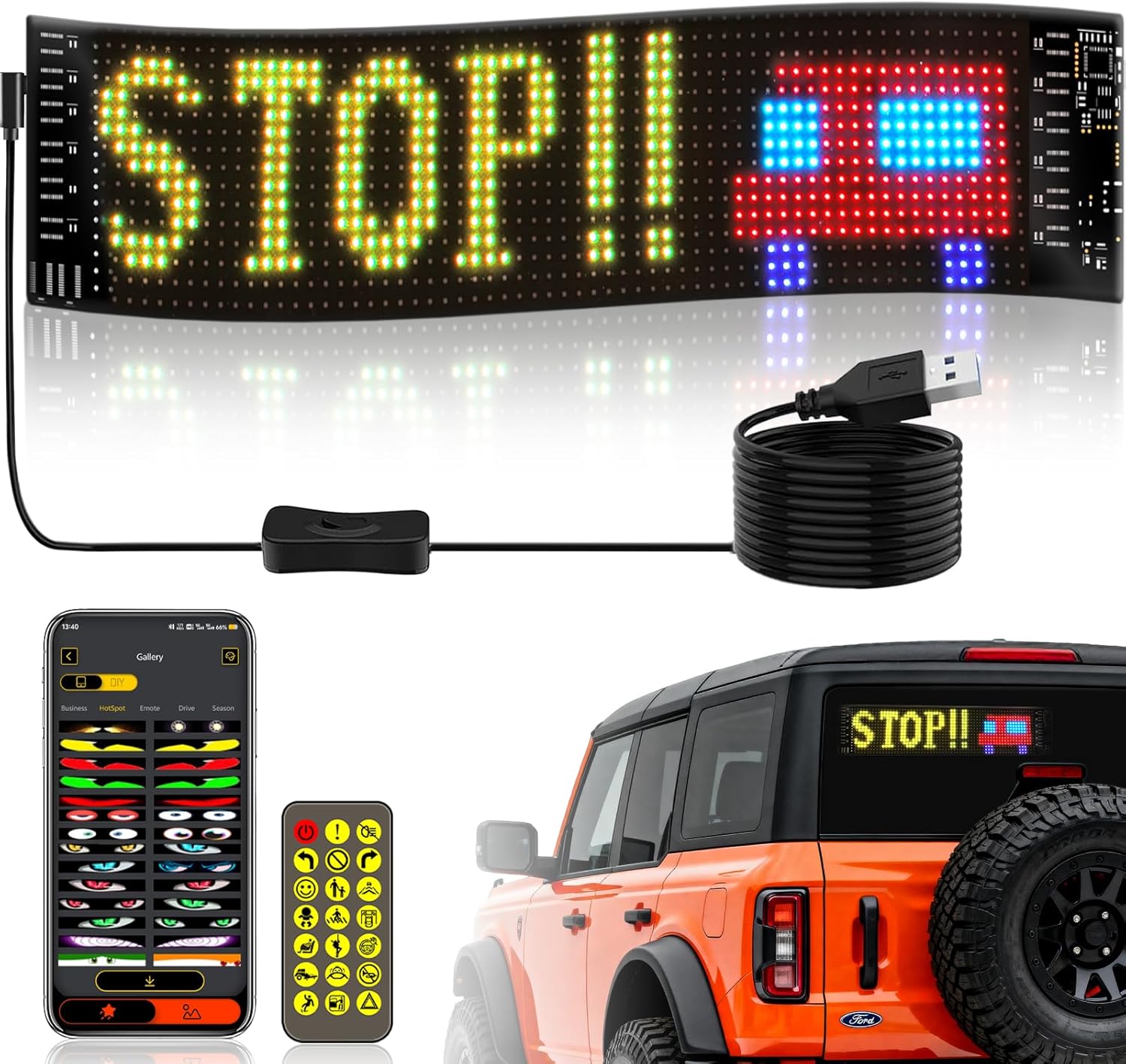 LED Car Sign Flexible LED Matr – обзор и цена Smart Bulb