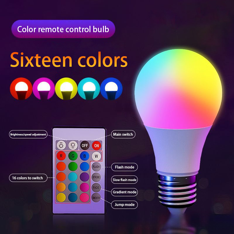 E27 220V 16 Colors RGB Bulb LE – обзор и цена Smart Bulb