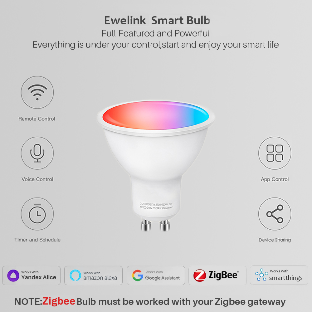 Ewelink GU10 Zigbee LED Bulbs  – обзор и цена Smart Bulb
