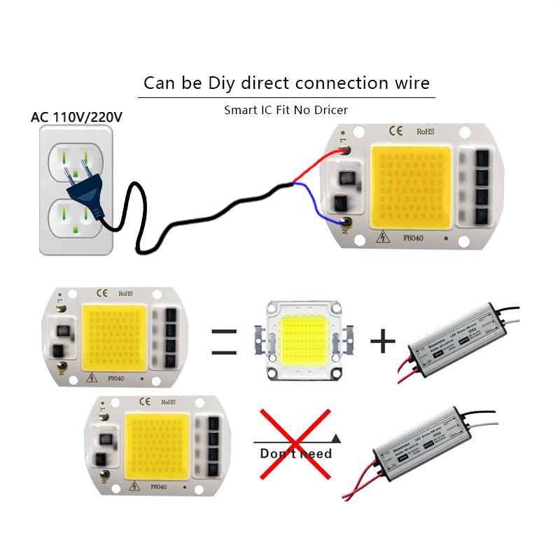 3000K 6000K LED COB Chip Light – обзор и цена Smart Bulb