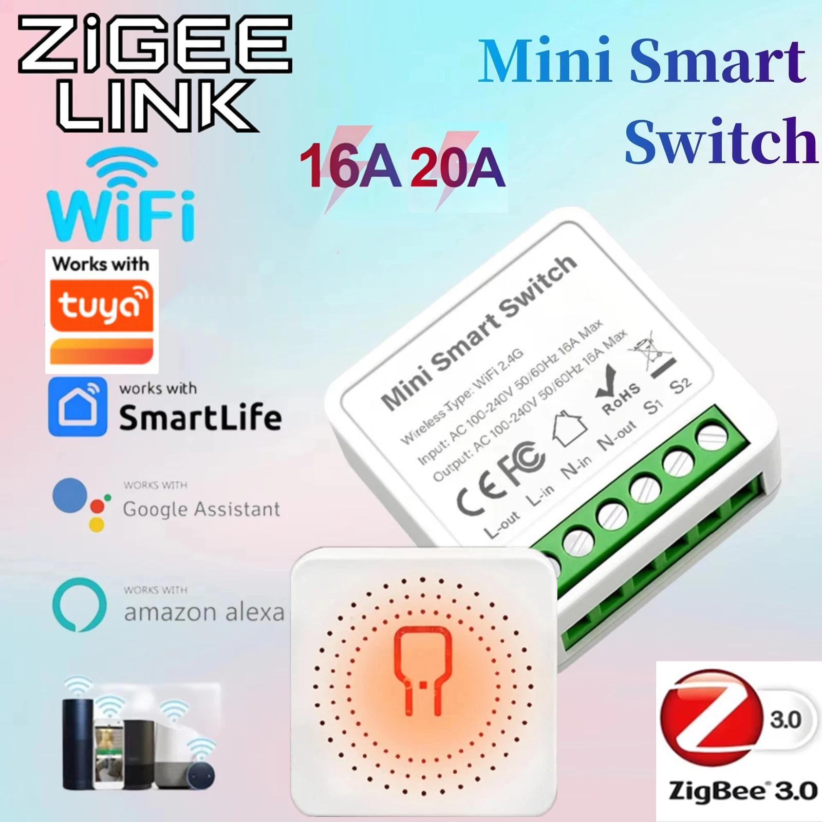 For Tuya Mini Smart WiFi Switc – обзор и цена Smart Home Solution