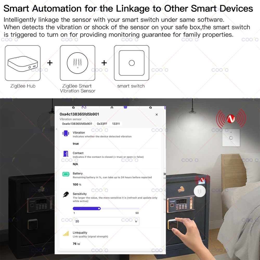 ZigBee 3.0 Vibration Sensor Re – обзор и цена Smart Home Kit