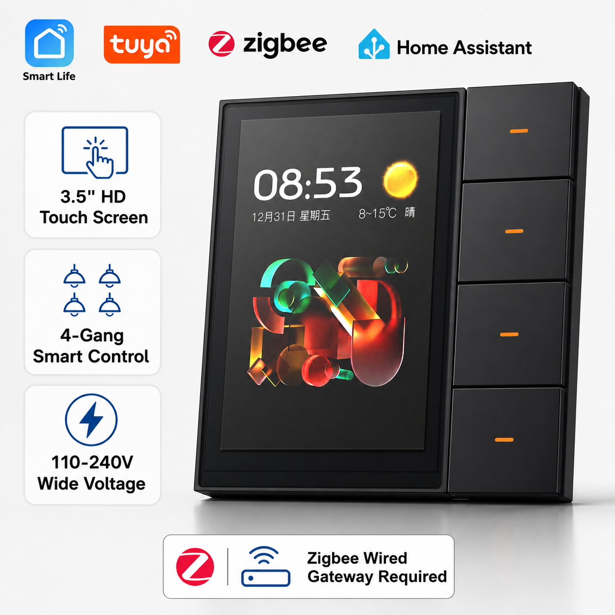 F3-pro Tuya Smart Panel ZigBee – обзор и цена Smart Home Room