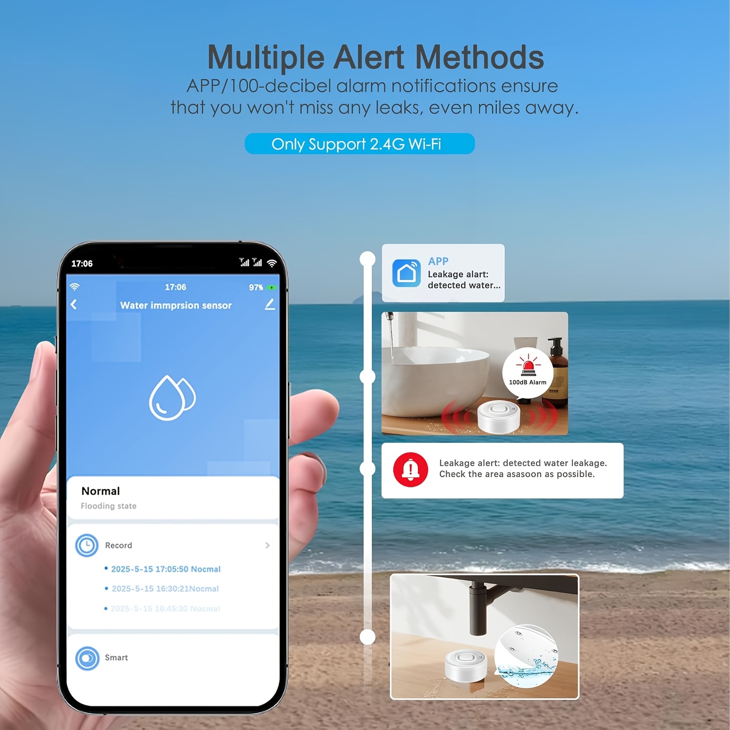 YNF Smart WiFi Water Leak Dete – обзор и цена Smart Home Ynf