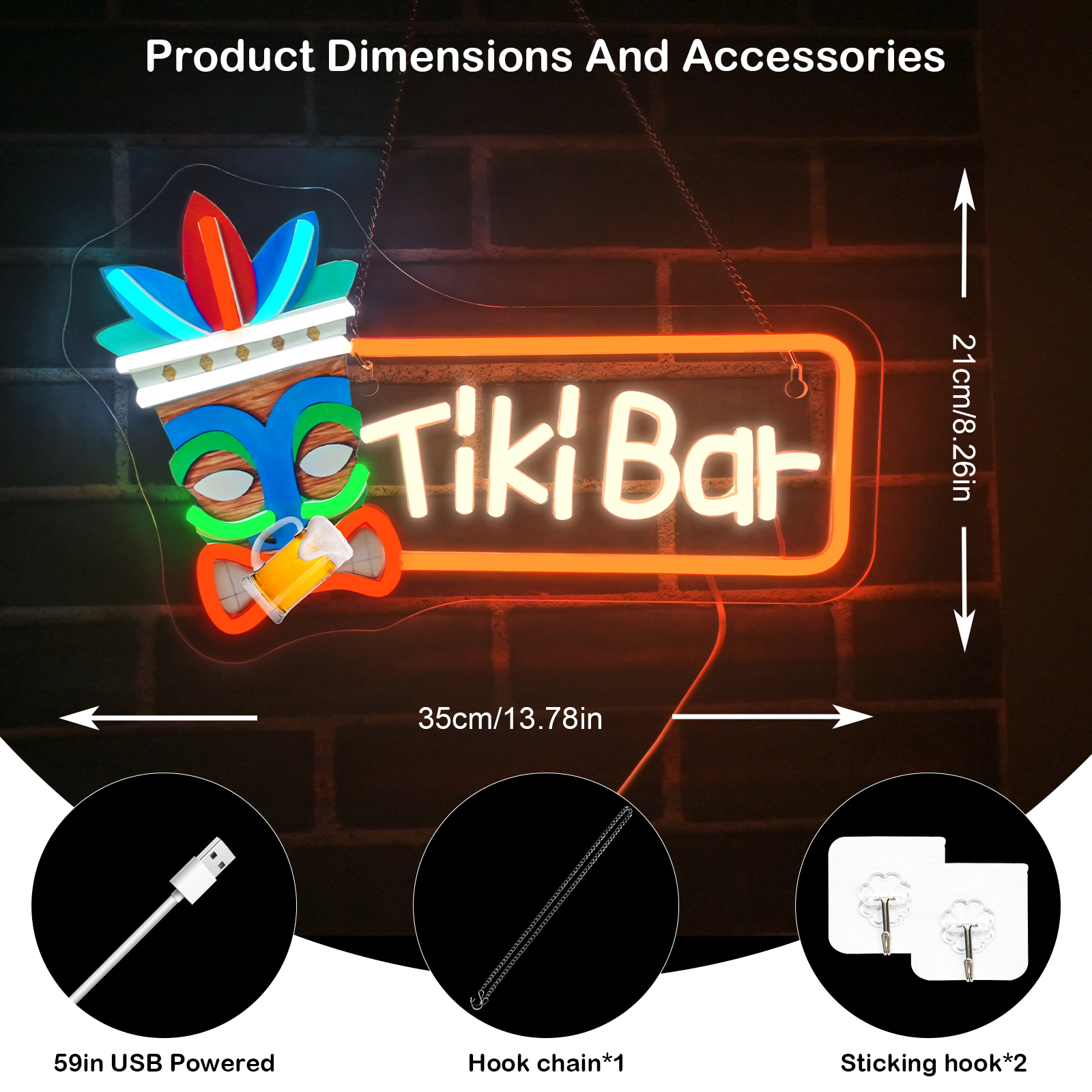Tiki Bar Neon Sign UV Led Sign – обзор и цена Smart Home Poster