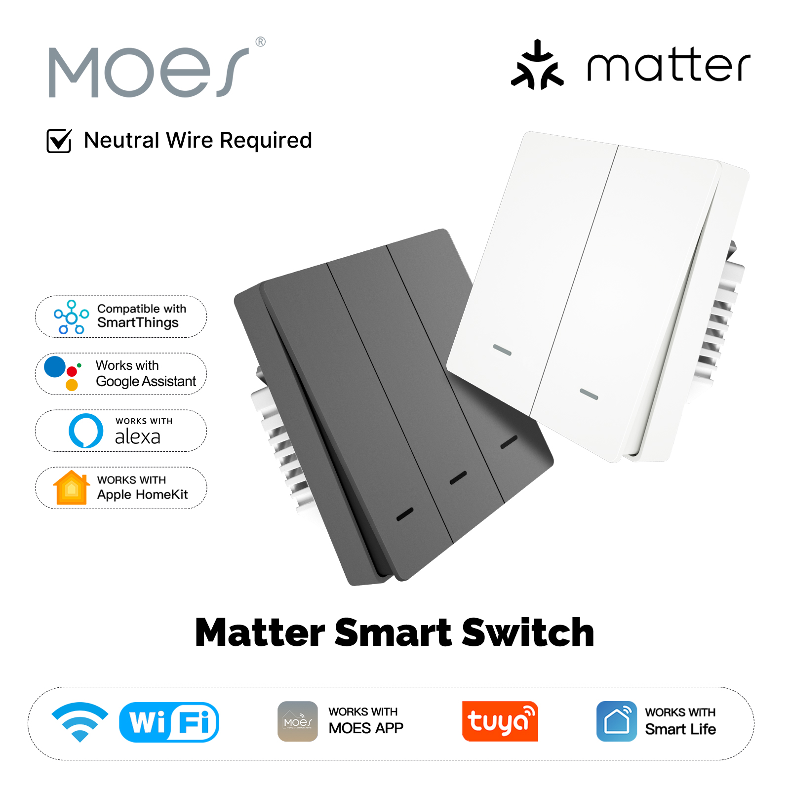 MOES Matter Tuya WiFi Smart Li – обзор и цена Smart Home Kit