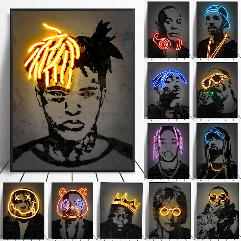 Abstract Neon Rapper Star Post – обзор и цена Smart Home Room