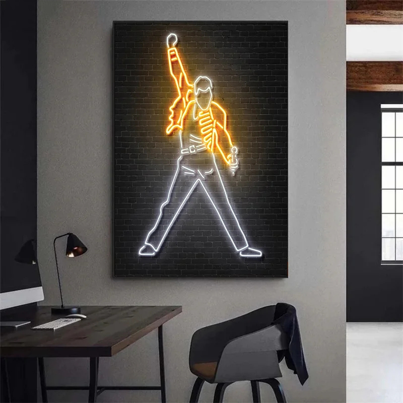 Abstract Neon Rapper Star Post – обзор и цена Smart Home Room