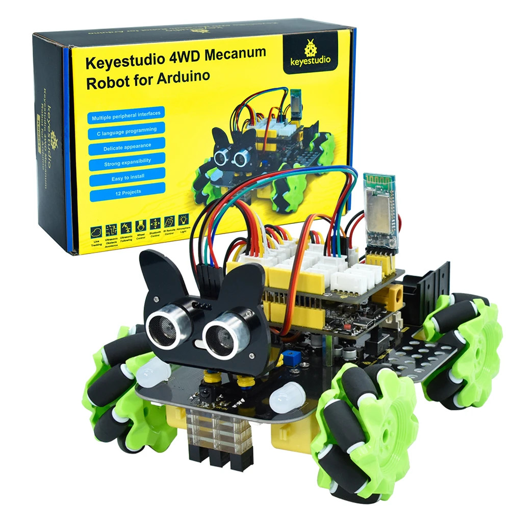 Keyestudio Mecanum 4WD  Robot  – обзор и цена Smart Home Kit For Arduino