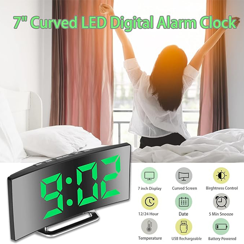 LED Digital Alarm Clock Curved – обзор и цена Smart Home Retrofit