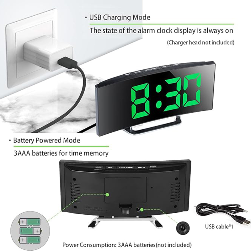 LED Digital Alarm Clock Curved – обзор и цена Smart Home Retrofit