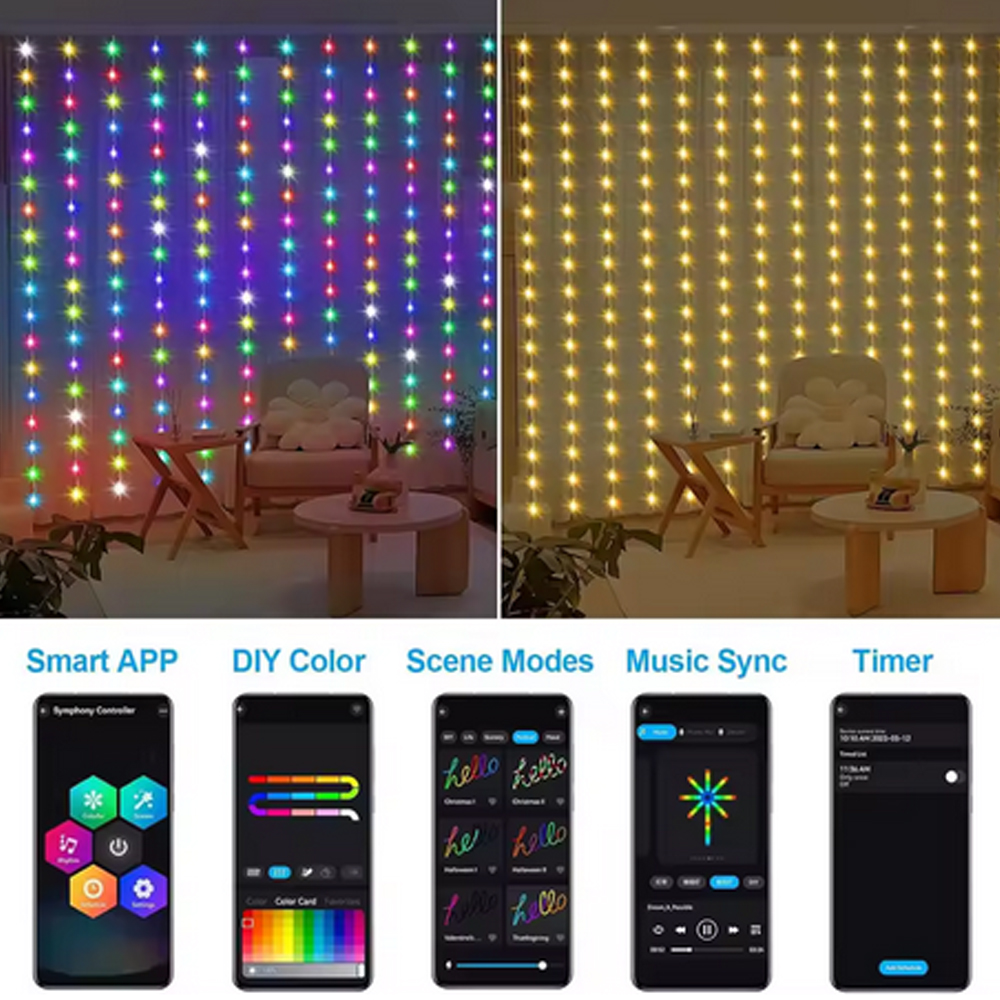 3M RGB Smart LED Curtain Light – обзор и цена Smart Bulb