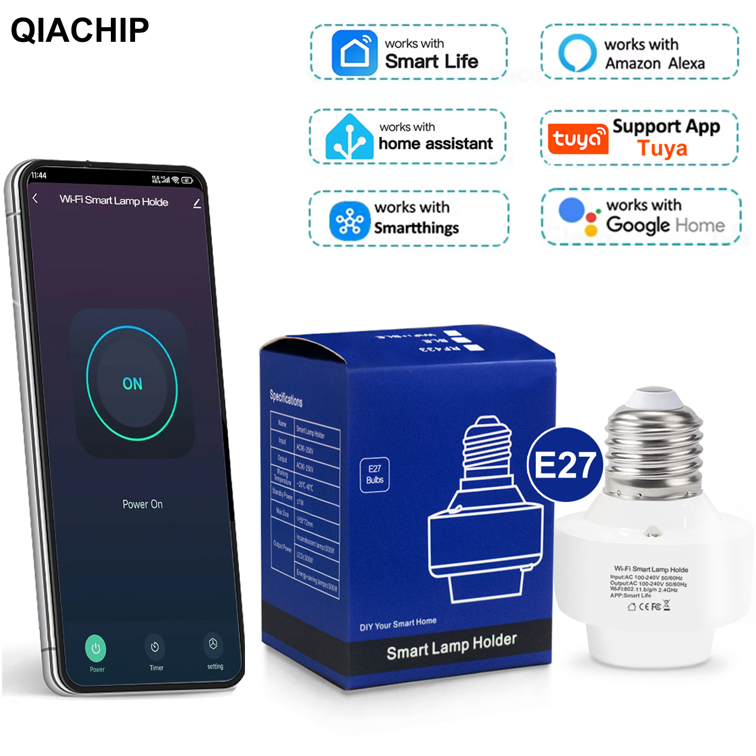 Tuya Smart E27 Socket Switch A – обзор и цена Smart Bulb