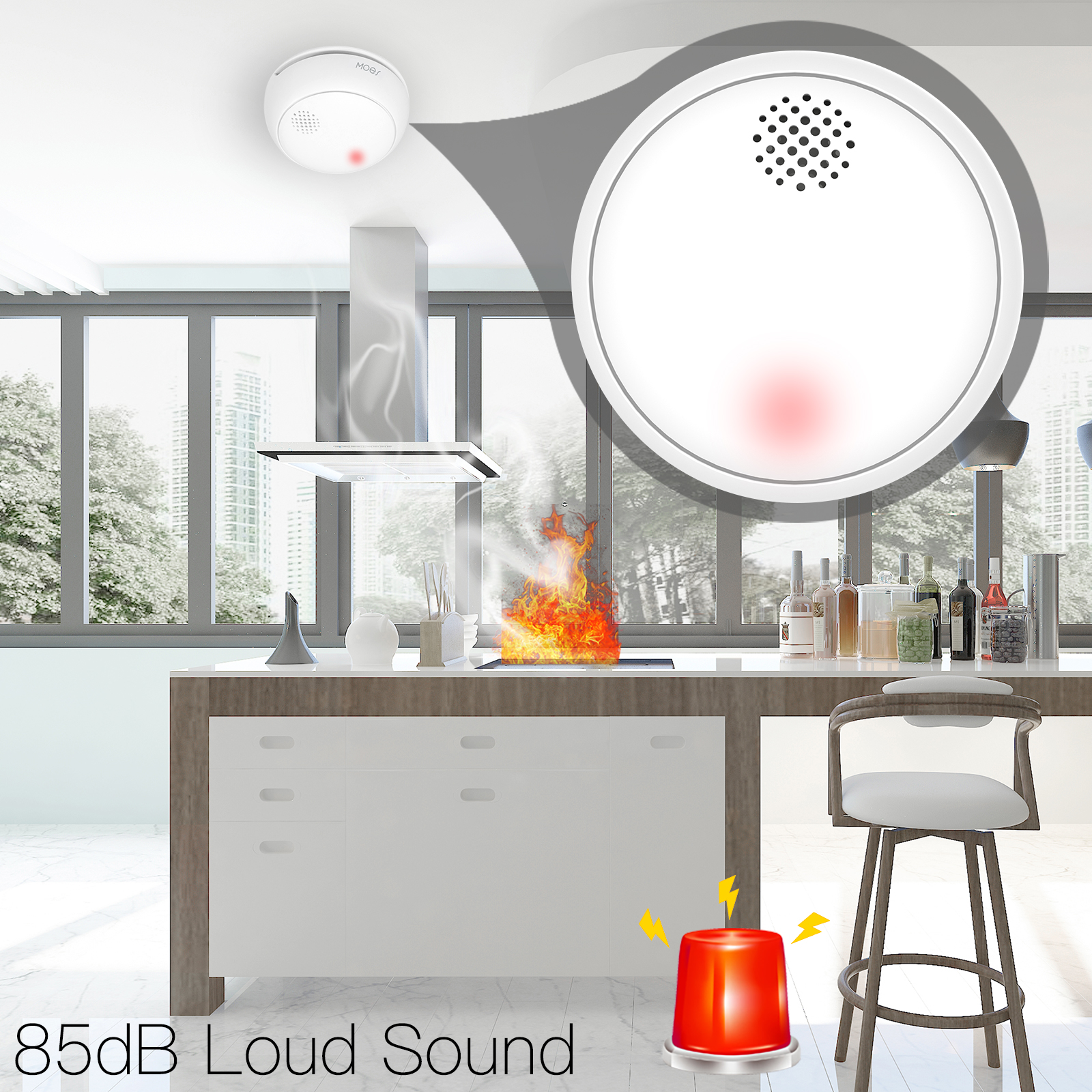 MOES ZigBee Smart Smoke Alarm  – обзор и цена Smart Smoke Detector